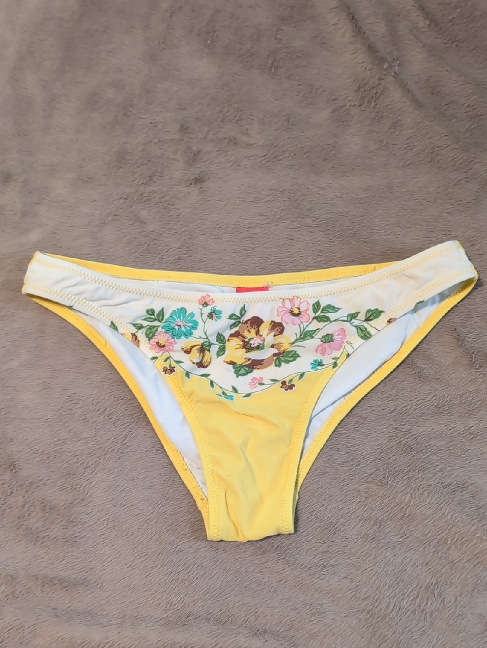 Red Carter Yellow Floral Bikini Bottom